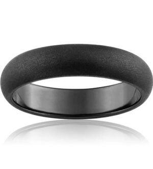 5mm Brushed Zirconium Gents Ring Size T, U & X