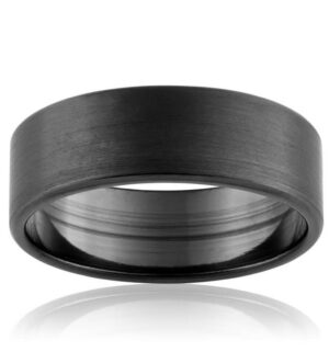 7mm Sanded Zirconium Gents Ring