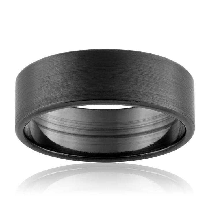 7mm Sanded Zirconium Gents Ring
