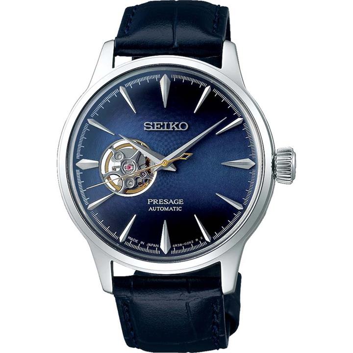 Seiko Presage SSA405J Cocktail Time Automatic Blue Leather Mens Watch