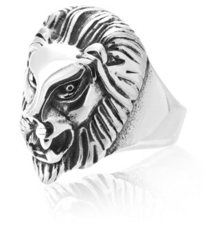 Stainless Steel Lion Head Gents Ring