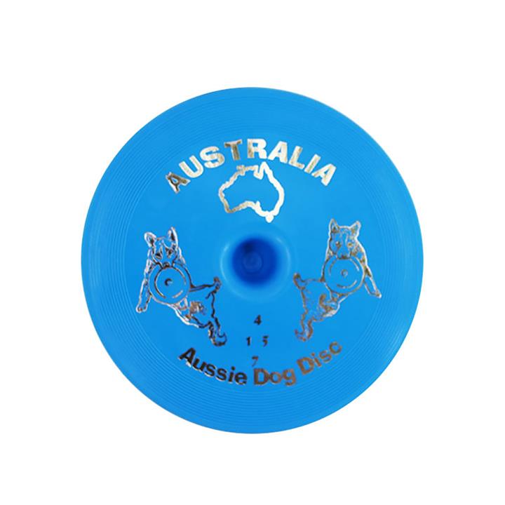 Aussie Dog Flying Disc Fetch Dog Toy - Blue Soft Frisbee