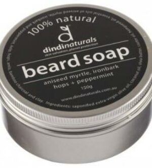 Dindi naturals' beard soap in a tin