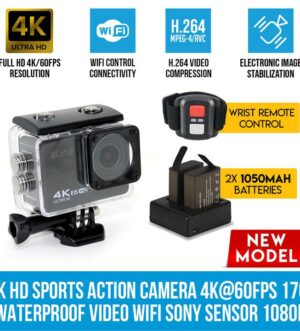 Elinz 4K HD Sports Action Camera 4K@60FPS 170 Waterproof Video WiFi Sony Sensor 1080P